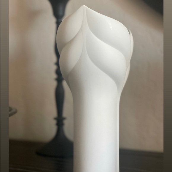 Cala Lily Rosenthal White Bisque Flower Vase Studio-Linie Germany by Uta Feyl - Picture 3 of 7
